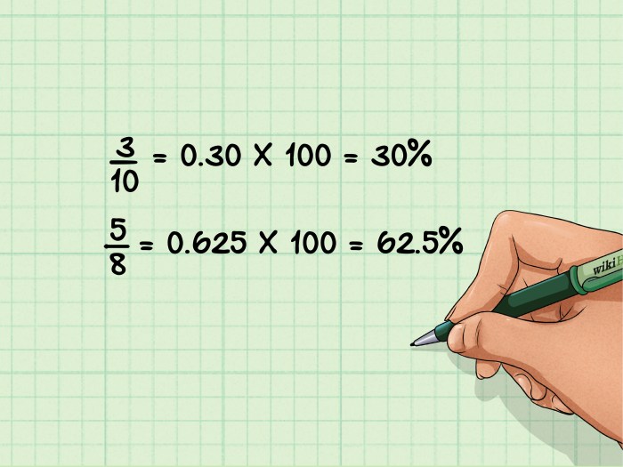 Fraction percentage convert percent conversion