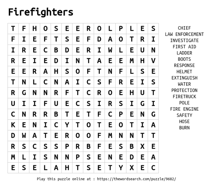 Word search level 81 firefighters