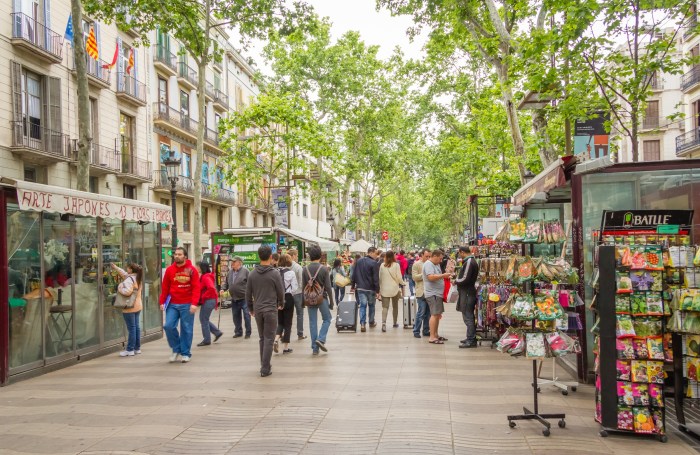 Ramblas las barcelona colon situation privileged interest points know history do continental hotel