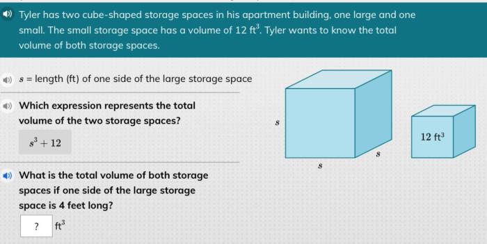 What is the total volume of both storage spaces